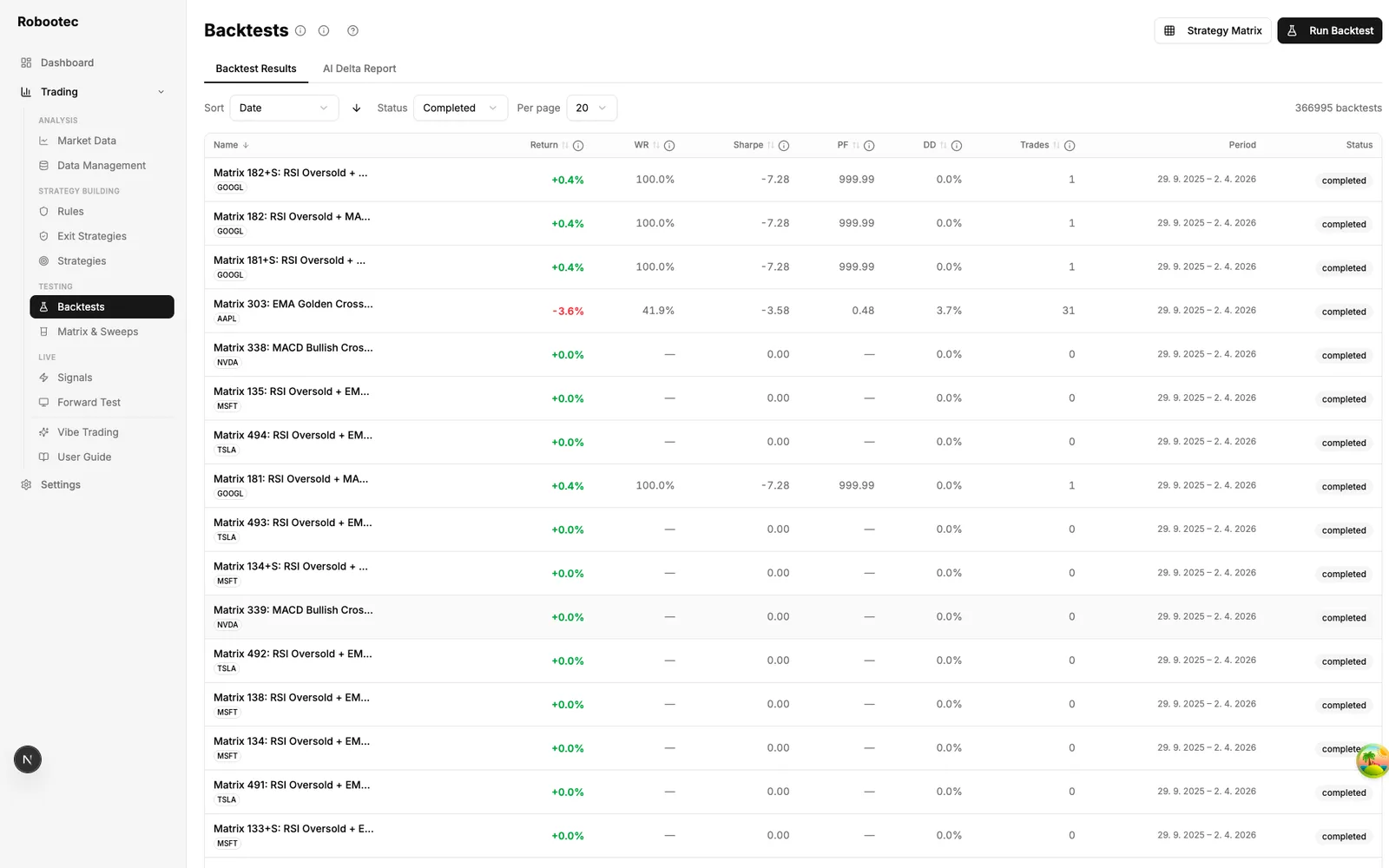 Continero — Robootec — AI algo-trading platform